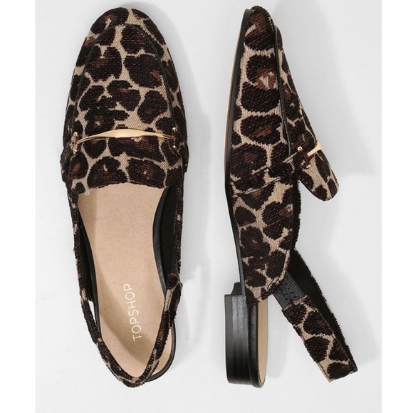 topshop leopard slingback